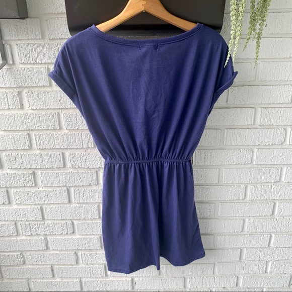 Poof! New York Navy Blue T-shirt Scoop Neck Dress - Picture 4 of 7